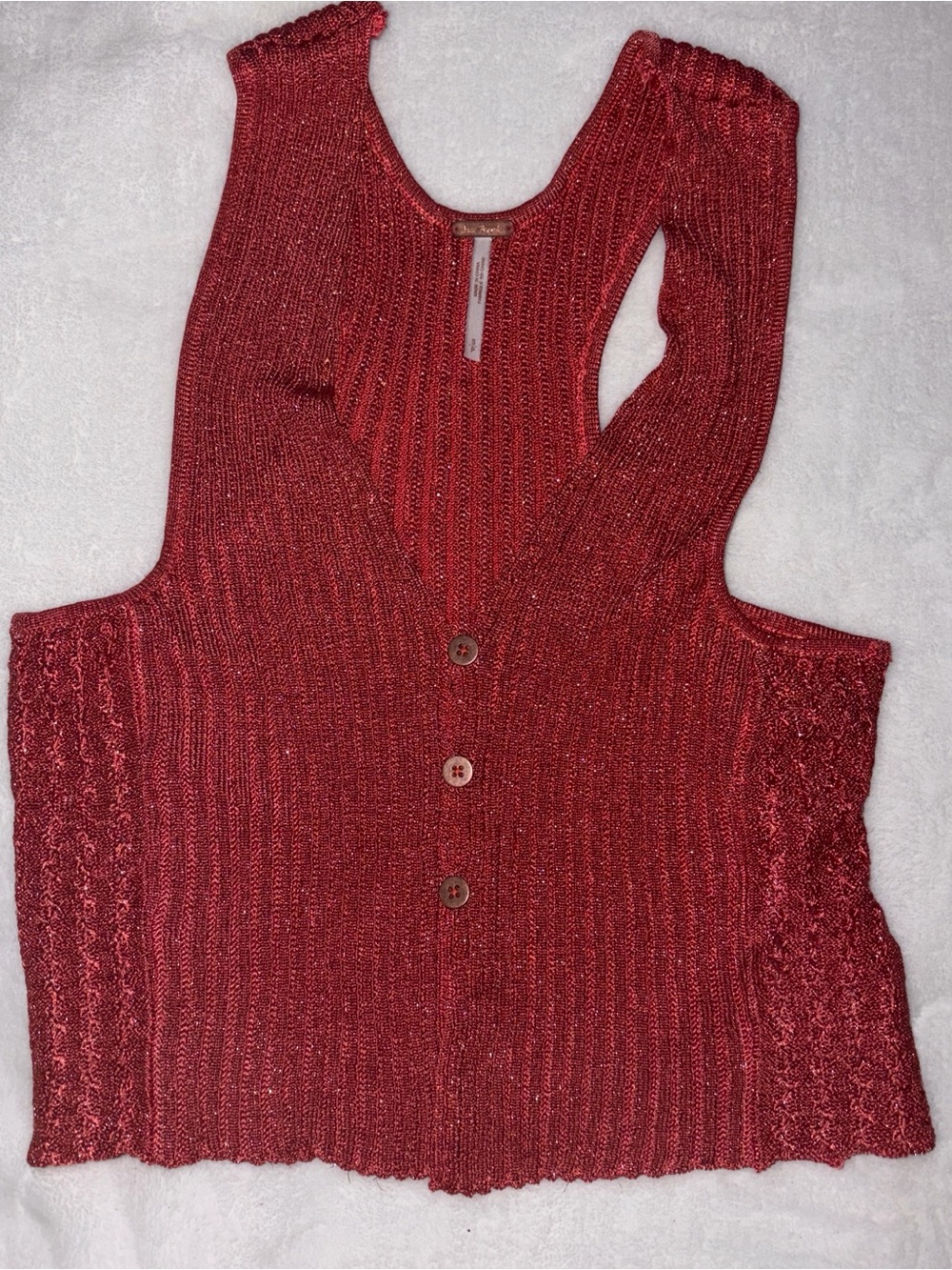 Free People Ribbed Tank Top - Wine